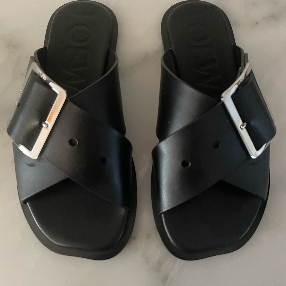 Women’s Loewe Petal Buckle Slides